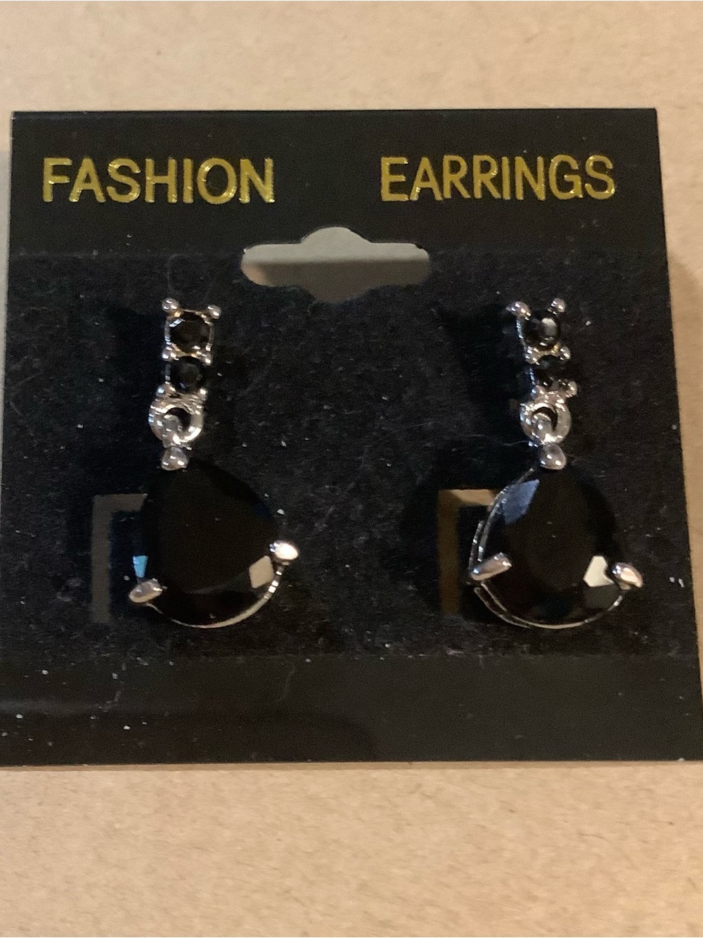 Blue Teardrop Drop Earrings